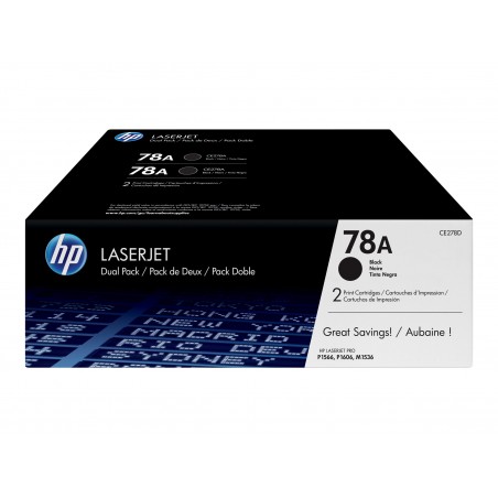 HP 78A - Pack de 2 - noire - original - toner