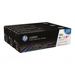 HP 125A - Pack de 3 - cyan, magenta, jaune - original - toner