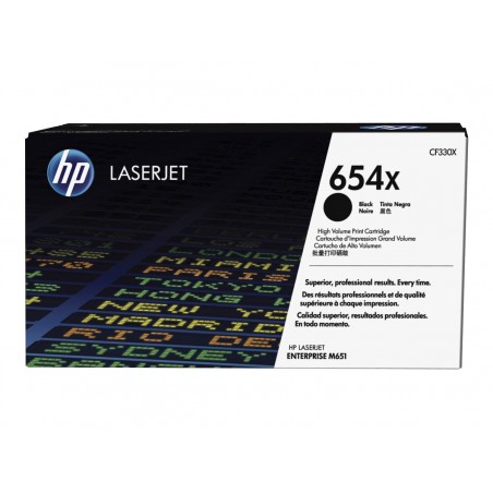 HP 654X - à rendement élevé - noire - original - toner