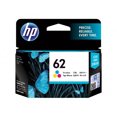 HP 62 - couleurs (cyan, magenta, jaune) - originale - cartouche d'encre