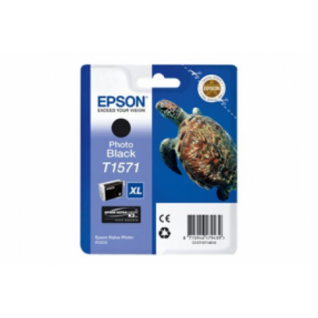 Epson T1571 Tortue - noire photo - originale - cartouche d'encre