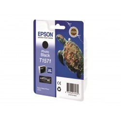 Epson T1571 Tortue - noire photo - originale - cartouche d'encre