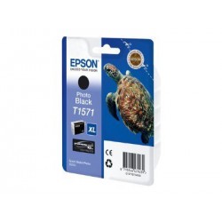 Epson T1571 Tortue - noire photo - originale - cartouche d'encre