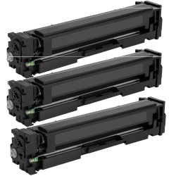 Toner équivalent à HP 201A Pack de 3 Noir