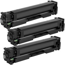 Toner équivalent à HP 201X Pack de 3 Noir