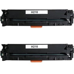 Toner équivalent à HP 131A Pack de 2 Noir