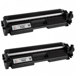 Toner équivalent à HP 94X Pack de 2 Noir