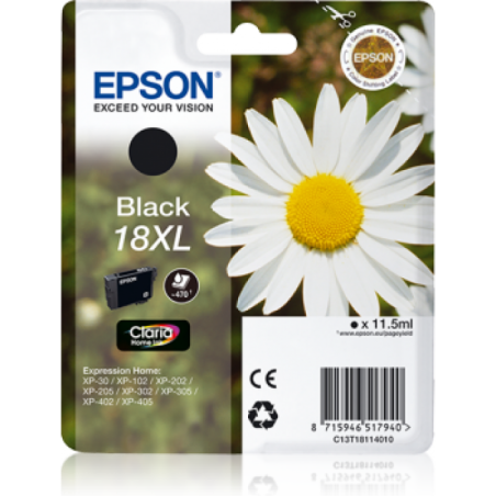 Epson T1811XL Paquerette - à rendement élevé - noire - originale - cartouche d'encre