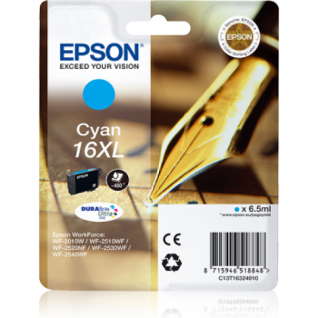 Epson T16XL Stylo Plume - à rendement élevé - cyan - originale - cartouche d'encre