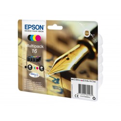 Epson T16 Stylo Plume - Pack de 4 - noire, cyan, magenta, jaune - original - cartouche d'encre