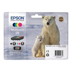 Epson T26 Ours Polaire - Pack de 4 - noire, cyan, magenta, jaune - original - cartouche d'encre