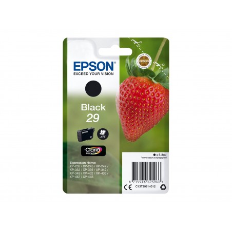 Epson T29 Fraise - noire - originale - cartouche d'encre