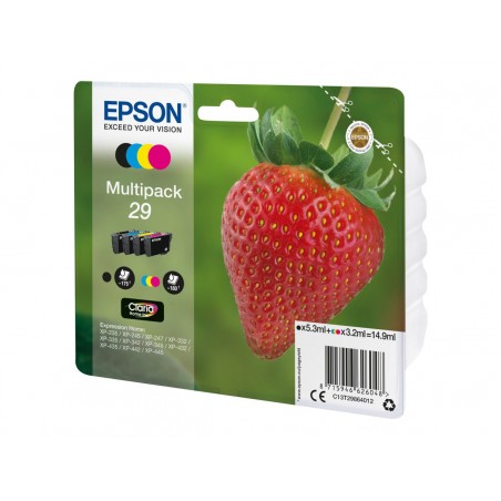 Epson T29 Fraise - Pack de 4 - noire, cyan, magenta, jaune - original - cartouche d'encre