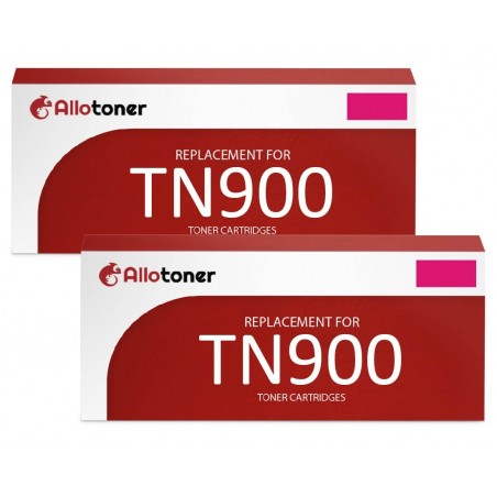 Toner équivalent à Brother TN-900M 2PK Pack de 2 Magenta