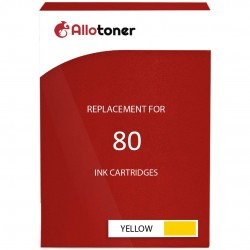 Encre compatible Haute capacité HP 80 Jaune