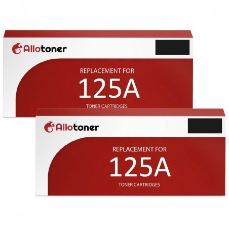 Toner équivalent à HP 125A Pack de 2 Noir