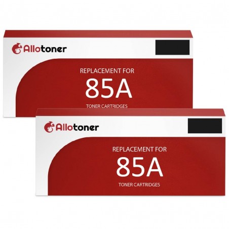 Toner équivalent à HP 85A Pack de 2 Noir