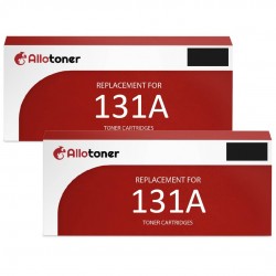 Toner équivalent à HP 131A Pack de 2 Noir