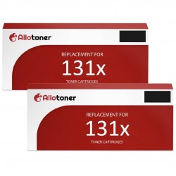 Toner équivalent à HP 131x Pack de 2 Noir