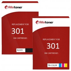 Pack de 2 HP 301 cartouches d'encre compatibles