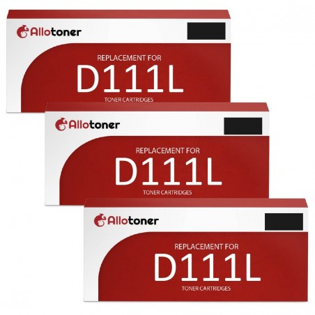 Toner équivalent à Samsung MLT-D111L Pack de 3 Noir