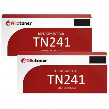 Toner équivalent à Brother TN241BK Pack de 2 Noir