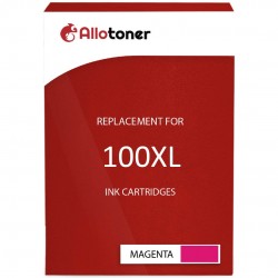 Cartouche d'encre équivalent à Lexmark 100XL A rendement élevé Magenta