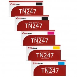 Pack de 5 toners Brother TN247 compatible