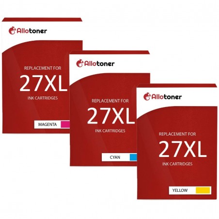 Pack de 3 cartouches de toner compatible C13T27154012