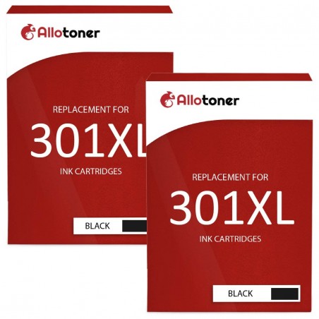 Pack de 2 HP 301XL cartouches d'encre compatibles