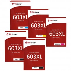 compatible Epson 603XL Pack de 5 cartouches d'encre Noir, Jaune, Cyan, Magenta