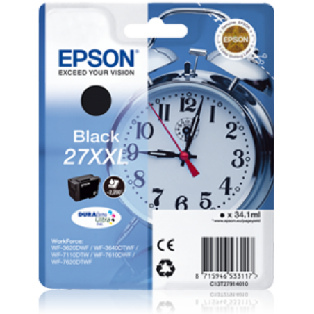 Epson T27XXL Réveil - à rendement élevé - noire - originale - cartouche d'encre