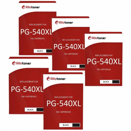 Pack de 5 Canon PG-540XL CL-541XL cartouches d'encre compatibles