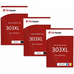 Pack de 3 HP 303XL cartouches d'encre compatibles