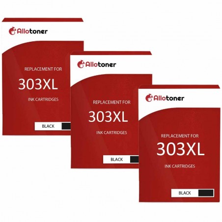 Pack de 3 HP 303XL cartouches d'encre compatibles