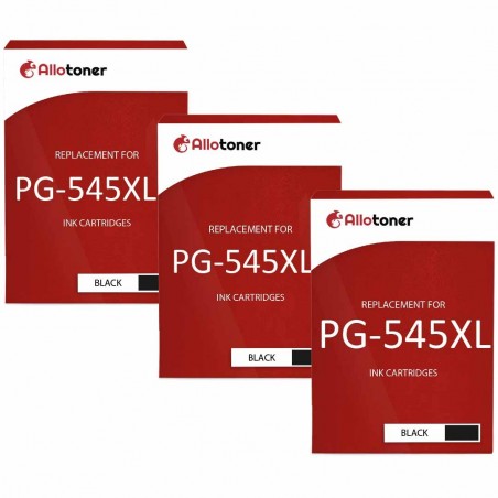 Pack de 3 Canon PG-545XL cartouches d'encre compatibles