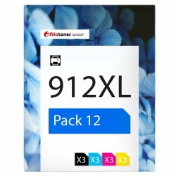 Pack de 12 HP 912XL cartouches d'encre compatibles