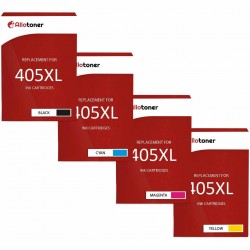 Pack de 4 cartouches compatibles 405XL Epson 1 noir, 1 cyan, 1 magenta, 1 jaune