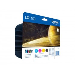 Brother LC1100 - Pack de 4 - noire, cyan, magenta, jaune - original - cartouche d'encre