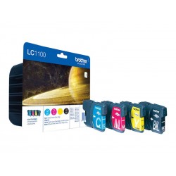 Brother LC1100 - Pack de 4 - noire, cyan, magenta, jaune - original - cartouche d'encre